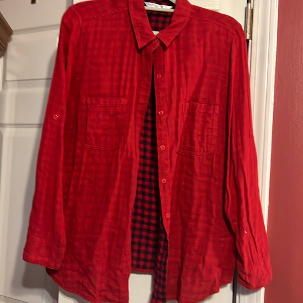 1 XL / red & Black plaid